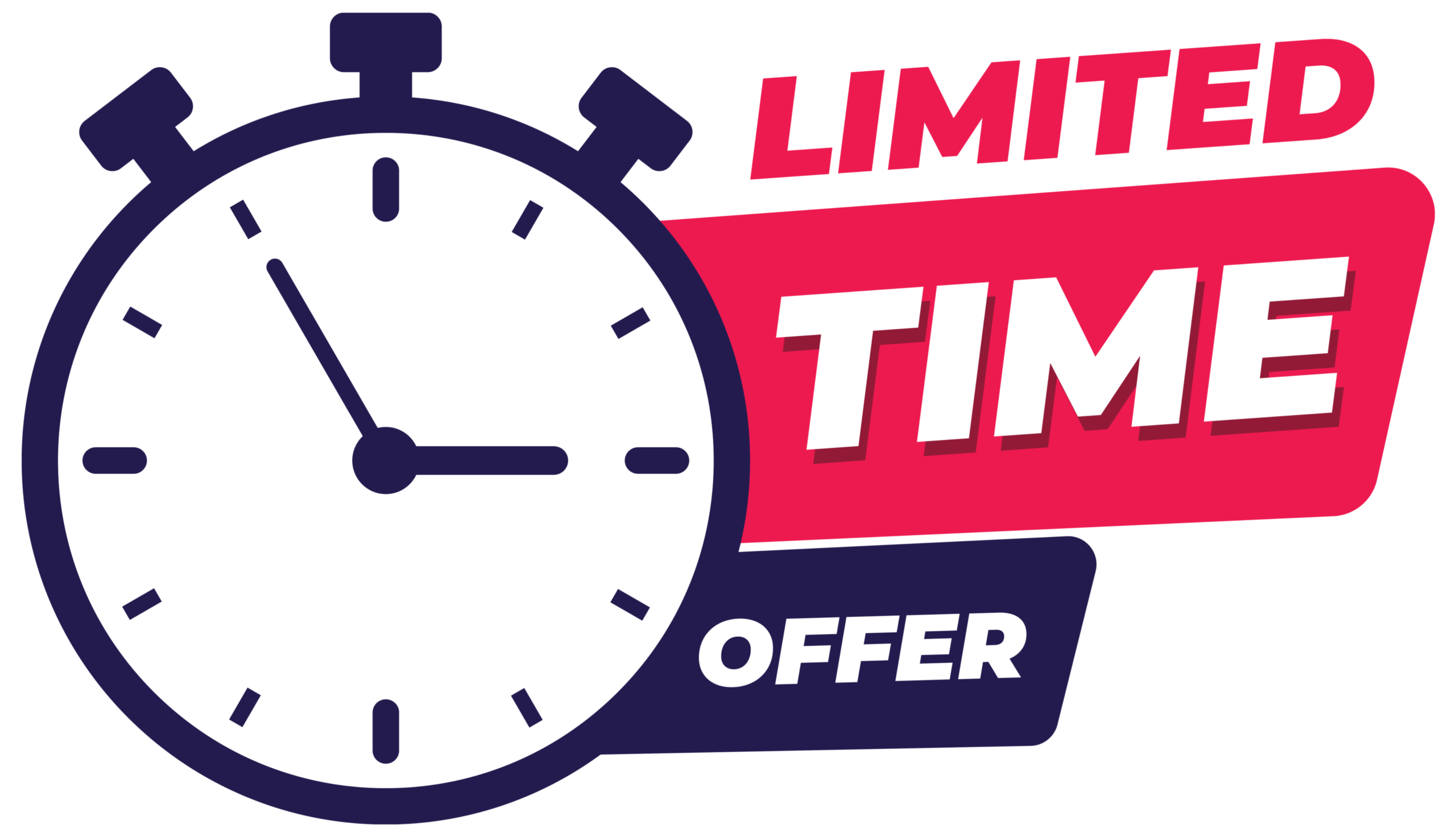 Clock indicating limited time offer